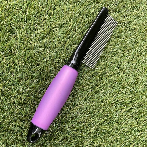 Top Paw Conair FLEA COMB Dog Grooming w/SOFT Gel Grip Handle & Stainless Steel - Picture 2 of 3